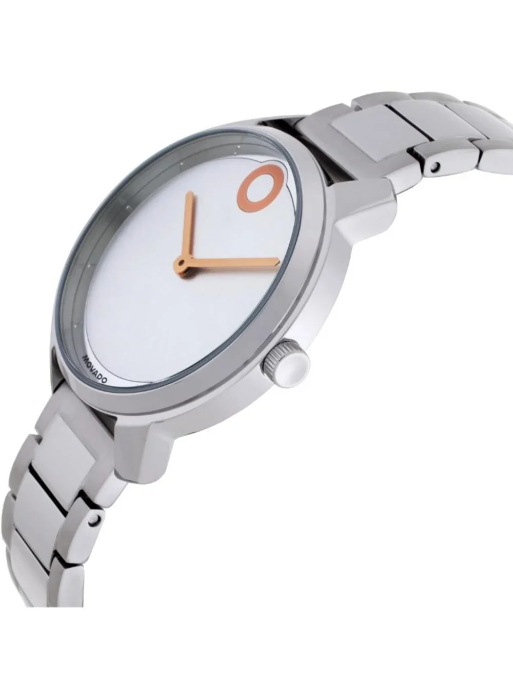 NWT Movado Trend Element Quartz Silver Dial Ladies Watch